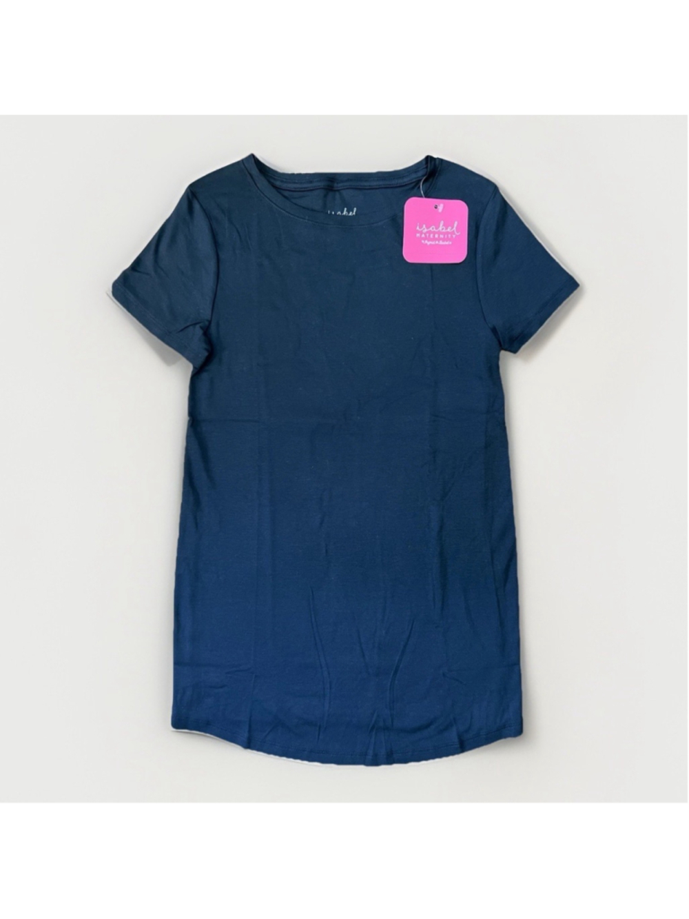 2Pk NEW Maternity Ingrid & Isabel Black Crew Neck T-Shirt Size Small Non-Ruched - Picture 3 of 6